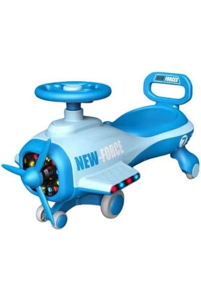 Generic Leno Push Car Toy Aircraft Ride On Swing Car LED Music/Push Car Toy Aircraft Scooter Children's Sitt
