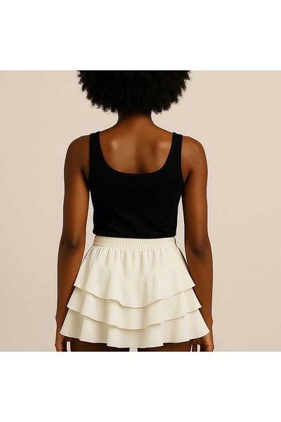 Sende Yakala Mikanos Ruffled Shorts Mini Skirt