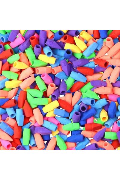 PFIVE Multicolor Pencil Top Erasers - 50Pcs