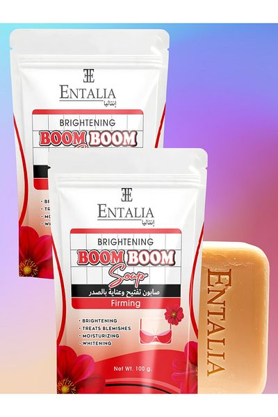 ENTALIA Two pieces of Thai rose soap for women to lighten and care for the chest, deeply lightens sensitive areas, 100 grams