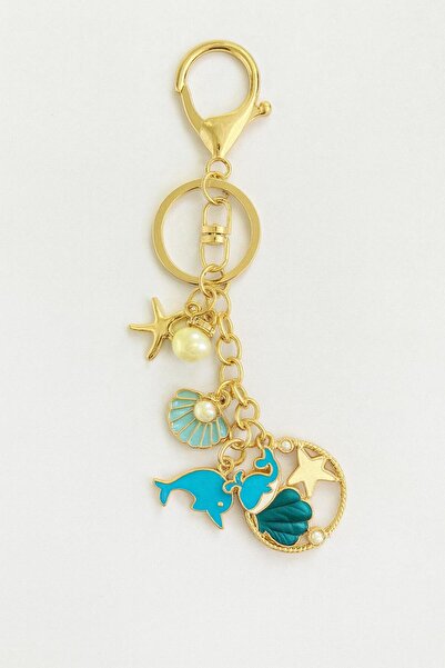 ela777 Breloc cu piatră brodată cu figurină de ancoră, breloc pentru geantă, ...