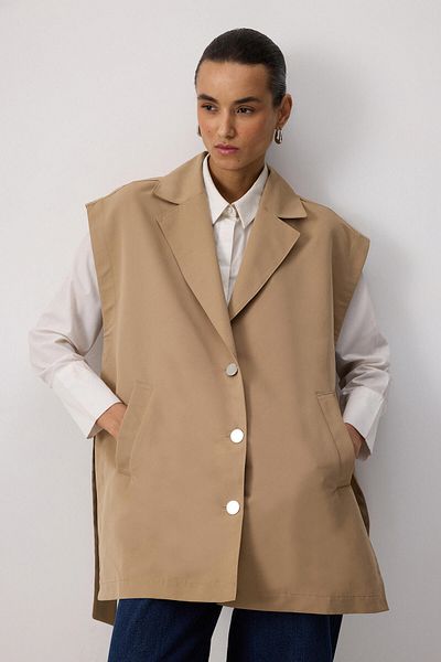 Touché Privé Oversize Vest with Slit Details