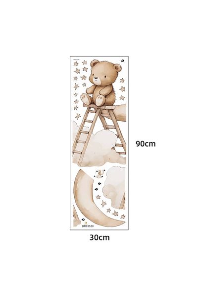 SIPO Decorative Sticker Teddy Bear on the Stairs
