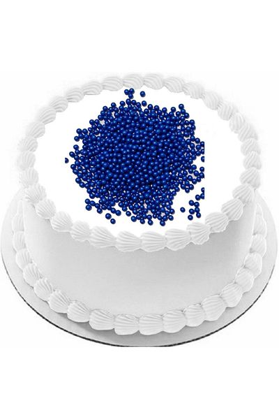 ovalette Edible Cake Decoration Rice Puff Blue Color 40 Gr Future