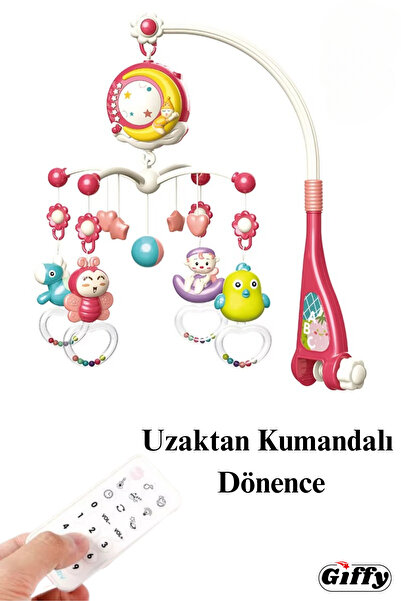 giffy Pilli Işıklı Müzikli Projektörlü Uzaktan Kumandalı Sabitlenir Dönence Ç...