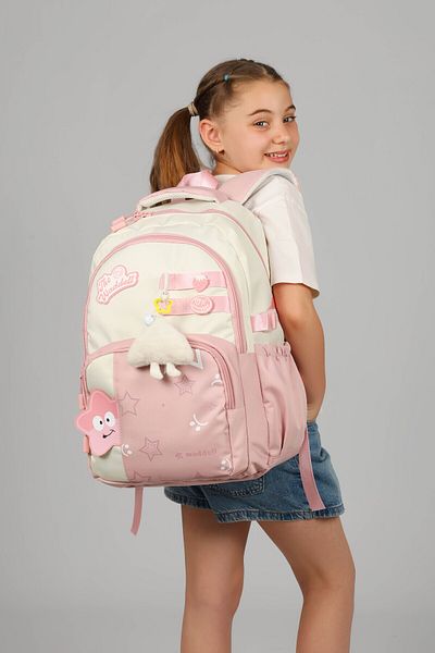 çantamgelsin Licensed Twil Star Patterned Daily Backpack, School Backpack with Plush Toy Gift