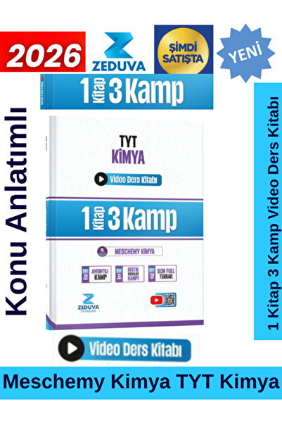 Ens Yayıncılık Zeduva 2026 Meschemy Kimya TYT Kimya 1 Kitap 3 Kamp Video Ders Kitabı