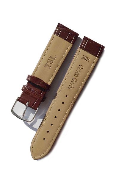 OEM Jastrap Croc Brown genuine leather watch strap (15372-JA-BROWN-S) 20mm