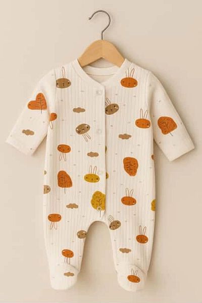 Scoutbabyshop Autumn Rabbit Baby Rompers