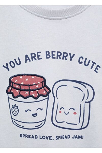 MANGO Baby Kabartma detaylı baskılı tişört