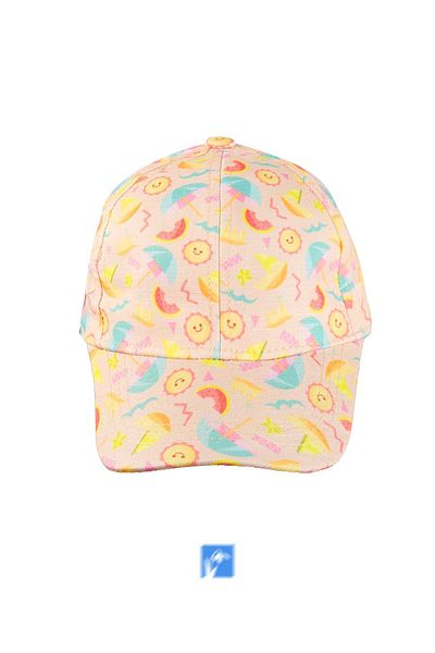 Kardelen Butik Denizli 100% Polyester Printed Baby Girl Hat (Age 1-3) (Size 48-50 cm)