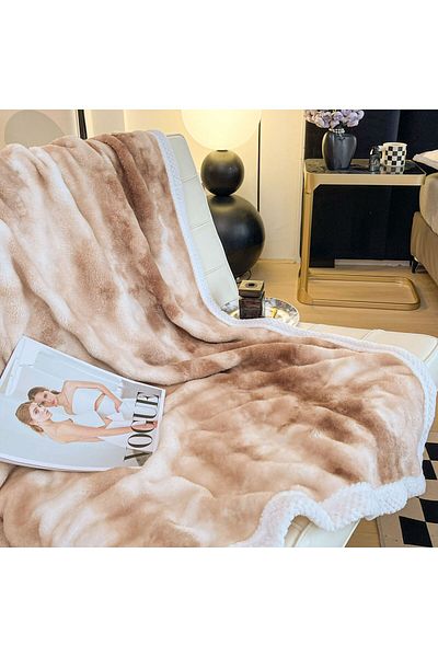 FIONNA.RO Cocolino Blanket With White Border - Capuccino