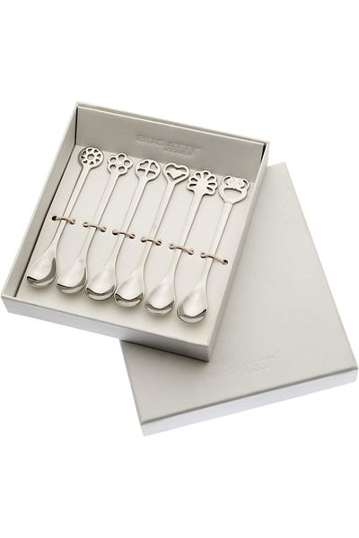 BUGATTI Casa PORTAFORTUNA IN-050A08/6 Mocha Spoons in Gift Box Set of 6