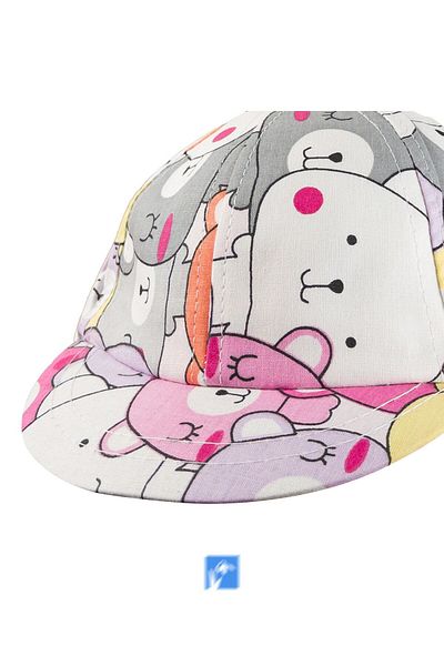 Kardelen Butik Denizli 100% Cotton Printed Baby Boy Hat (0-18 Months) (Size 44-46 cm)