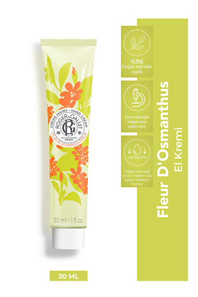 Roger&Gallet Roger & Gallet Fleur D'Osmanthus El Kremi 30 ml - Shea Yağı & Osmanthus Özlü Nemlendirici El Kremi