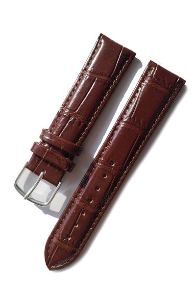 OEM Jastrap Croc Brown genuine leather watch strap (15372-JA-BROWN-S) 20mm