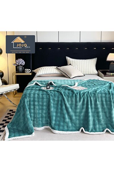 FIONNA.RO Cocolino Blanket With White Border - Turquoise