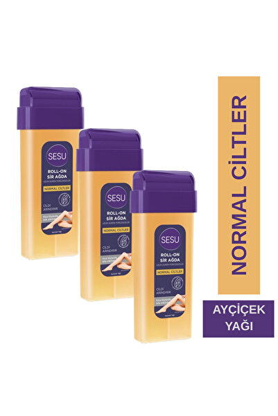 Sesu Roll-On Sir Ağda Normal Ciltler Ayçiçek Yağı 3 x 100 ml