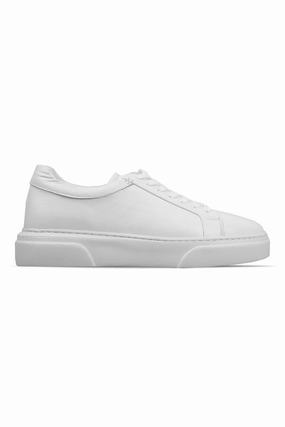 Lal Shoes & Bags Moveme Men's Genuine Leather Lace-Up Casual Shoes-White