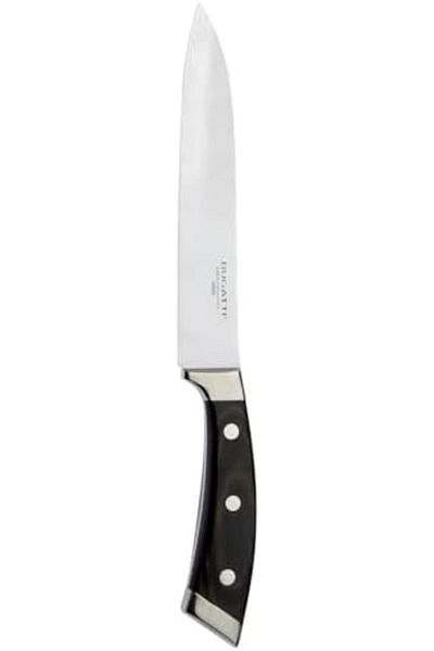 BUGATTI | Ergo Pakka Roast Knife, Kitchen Knife in Stainless Steel and Wood, Precise and Efficient S