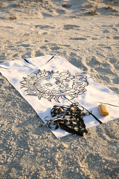 Home Cotton Beach Towel and Stylish Beach Bag Set - Summer Beach and Vacation Set