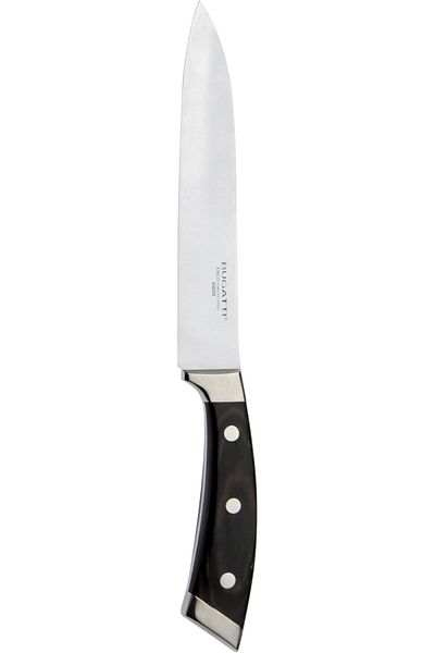 BUGATTI | Ergo Pakka Roast Knife, Kitchen Knife in Stainless Steel and Wood, Precise and Efficient S