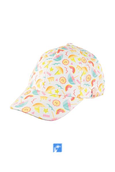 Kardelen Butik Denizli 100% Polyester Printed Baby Girl Hat (Age 1-3) (Size 48-50 cm)