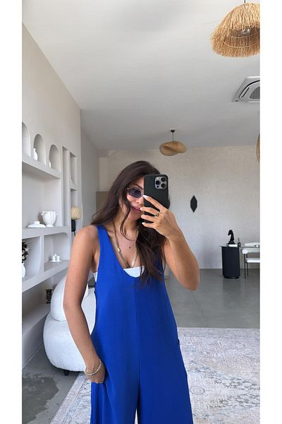Buket Teke Saks Blue Gardener Jumpsuit