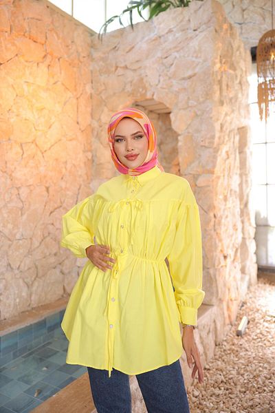Nergis Neva Butik Tunic with Drawstring at the Waist