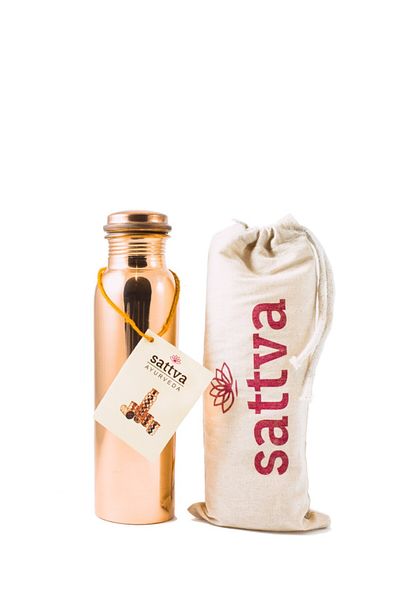 Sattva Ayurveda Classic Copper Bottle, 650ml - Sattva Ayurveda