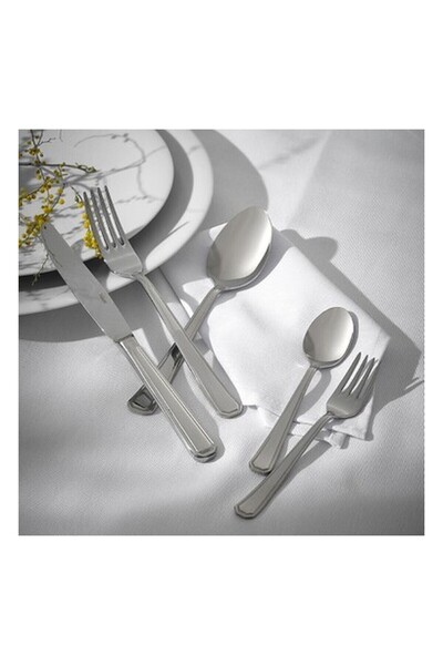 Hisar Maksim Parlak 84 Parça Çelik Çatal Kaşık Bıçak Seti