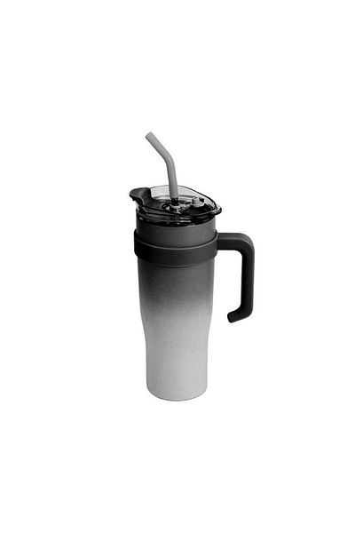 AMSZM Insulated Stainless Steel Tumbler, 1200ml Double-Wall Vacuum,Handle and Flip Straw, Travel Mug