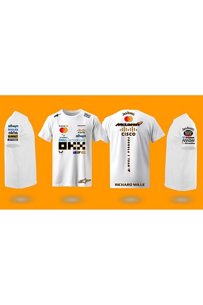 niceworkbynicehands Formula 1 Mclaren Team Sponsor Printed T-Shirt