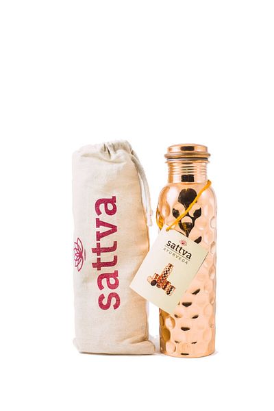 Sattva Ayurveda Diamond Copper Bottle, 650ml - Sattva Ayurveda