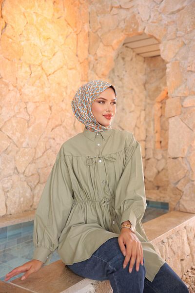 Nergis Neva Butik Tunic with Drawstring Waist