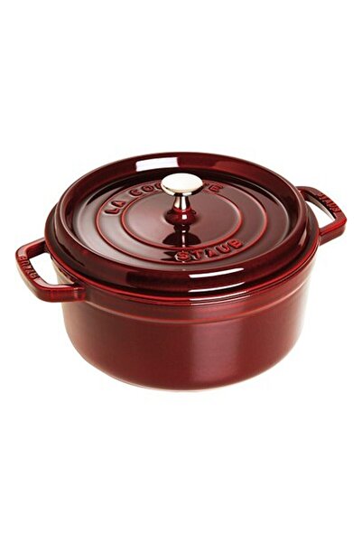 STAUB Döküm Tencere Yuvarlak 24 cm Bordo