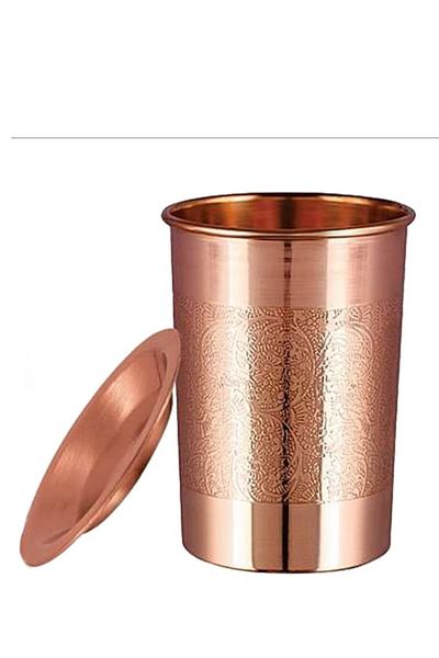 Sattva Ayurveda Emboss Copper Cup - Sattva Ayurveda