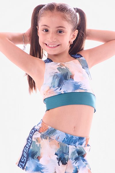 Colorinas Top Cropp Skybloom