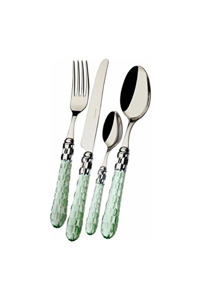 BUGATTI Cristallo Mint Yeşili Gümüş 75 Parça Çatal Kaşık Bıçak Seti