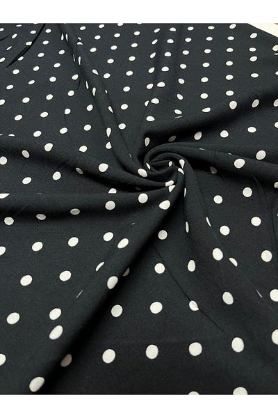 Kumaş sever Pure Cotton Polka Dot Patterned Viscose Fabric Double Breasted Dress Skirt Tunic Clothing Fabric