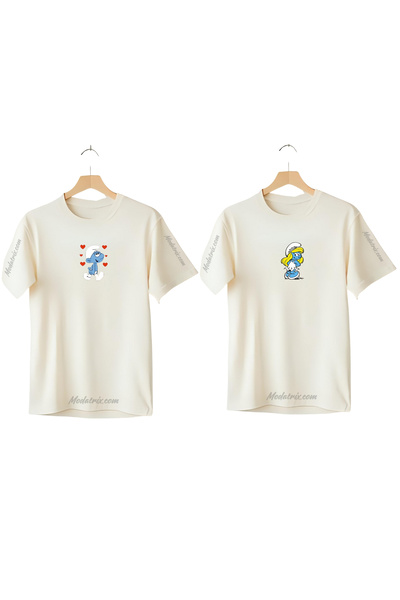 UNIQUE DESIGN Γυναικεία Ανδρικά Unisex Sweethearts Sweethearts Couple Combination Tshirt Σετ 2 τεμαχίων