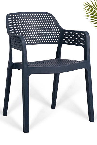 RETRO ART Hawaii 6'lı Kollu Plastik Kafe ve Balkon Sandalyesi