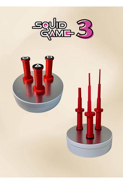 You Toys Squid Game 3 Luxury Set - Knife Figure + 3 Keys + Box + 3 Swords + Box + Charm + Cup Holder + Case