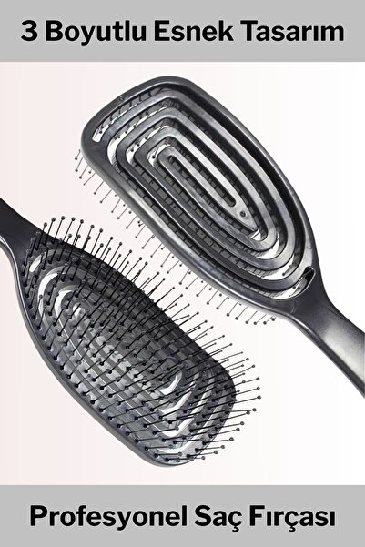 Lotravia 3-вимірна сіра професійна щітка для волосся