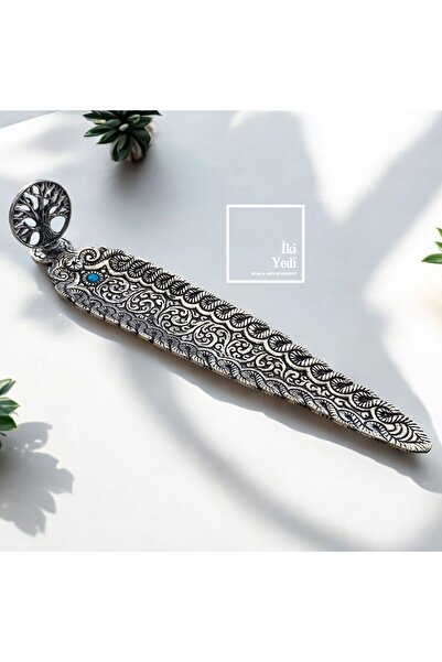 77 Estelle Hayat Ağacı Tasarımlı Metal Tütsülük – Yıkanabilir Çubuk Tütsü Kab...