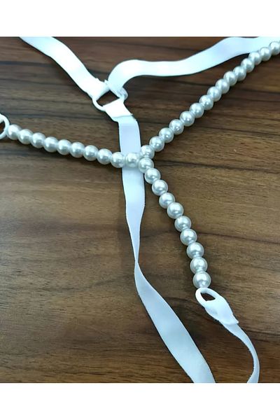 G&H UNDERWEAR String Thong Panties with Pearls