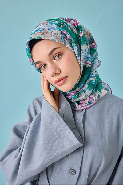 Silk Home Μαλακό βαμβακερό κασκόλ με μοτίβο Bodrum