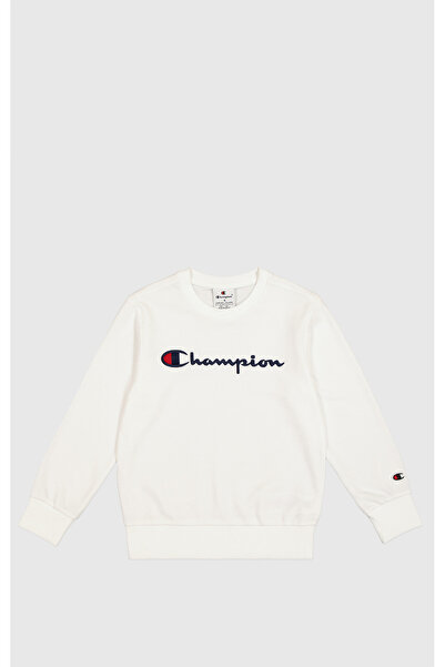 Champion Icons Crewneck Sweatshirt Beyaz Çocuk Sweatshirt-307030-WW001