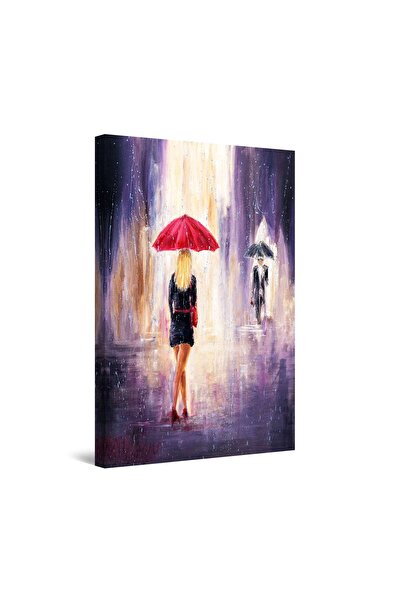 startonight Tablou DualView Startonight Fata cu Umbrela Rosie, 90 cm x 60 cm