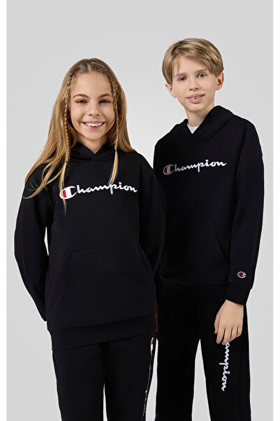 Champion سترة بقلنسوة للأطفال باللون الأسود-306970-KK001